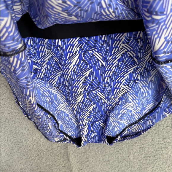 LL bean women’s one piece swim dress blue pattern 12 long - Picture 3 of 6